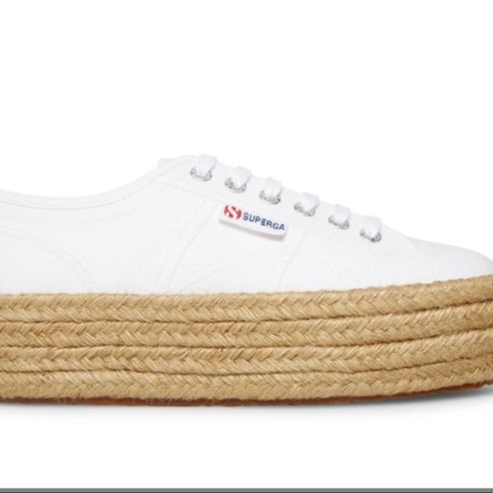 Superga 2790 Cotropew Rope White Sneakers Size US 9 EU 40 brand new with box